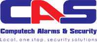 CAS—Computech Alarms & Security logo. Local one stop security solutions.